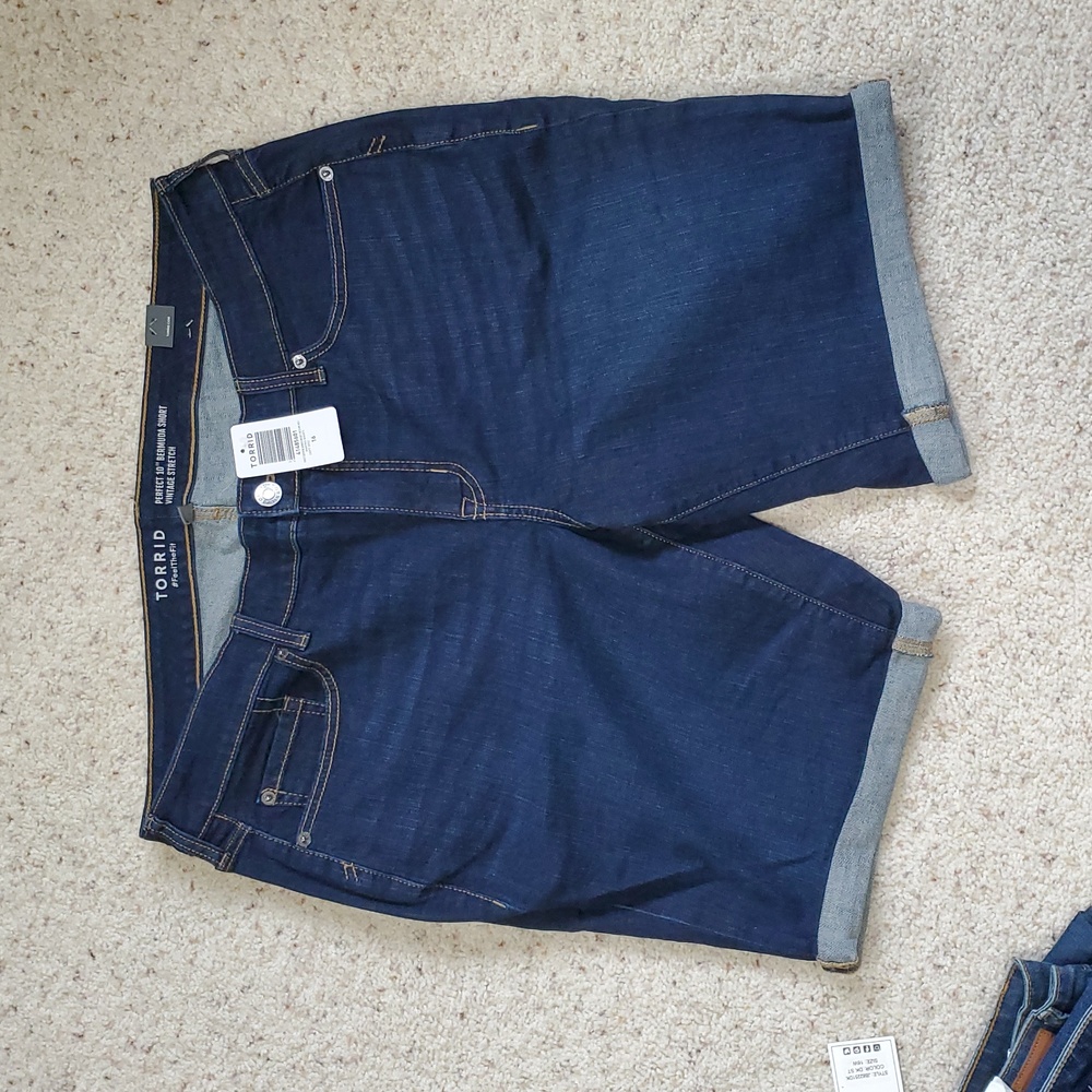 Torrid Dark Blue Jean Shorts